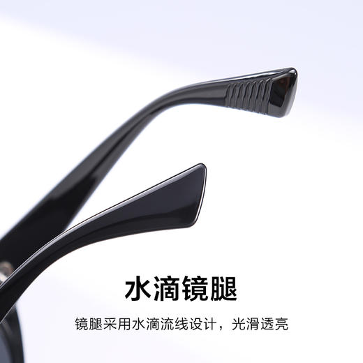 普莱斯太阳镜LY2301 修颜不挑脸 偏光超黑 不规则型框 三色可选 商品图5