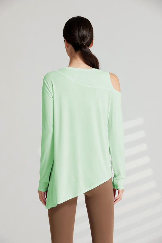 哈瓦塔长袖漏肩罩衫上衣 商品图8