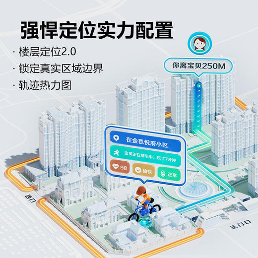 小天才儿童电话手表Z9月岩灰 防水GPS定位智能手表 学生儿童移动联通电信4G视频拍照双摄手表手机男女孩 商品图5