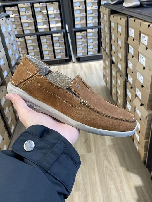 Clarks/其乐 GORWIN STEP男反绒皮内加绒保暖一脚蹬休闲鞋乐福鞋 商品图1