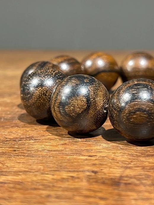 东帝汶虎皮沉香大珠手链，顺丰包邮 商品图7