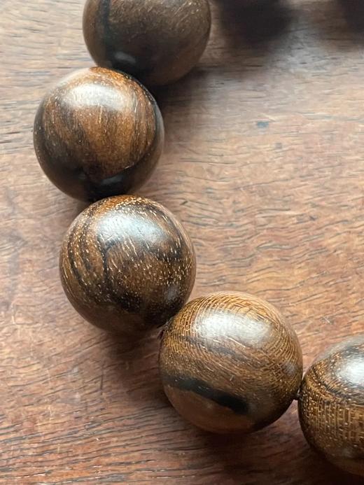 东帝汶虎皮沉香大珠手链，顺丰包邮 商品图6