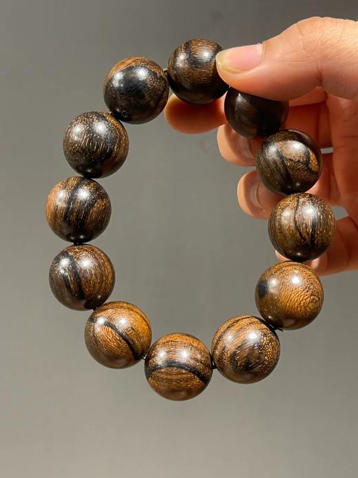 东帝汶虎皮沉香大珠手链，顺丰包邮 商品图3