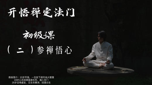 开悟禅定法门中级课（二）：参禅悟心 商品图0