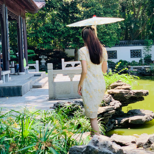 【百图lulu定制】【夏荷旗袍】时尚气质  修身显瘦 中式风 旗袍 商品图2