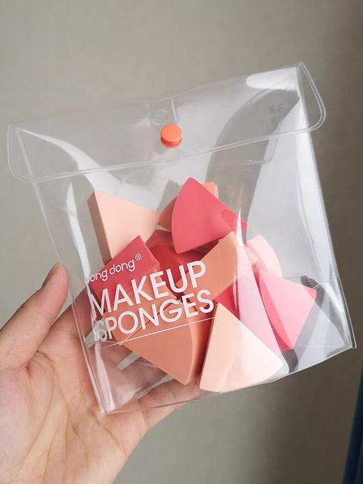dongdong咚咚粉扑海绵扑美妆蛋定妆不吃粉干湿两用扇形菱形小房子(外包装磨损2024年1月) 商品图0