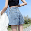 【显高显瘦！新款夏季高腰卷边a字牛仔裤】展现出你的完美体态，无限搭配，宽松版型，牛仔短裤女超高腰宽松显瘦夏季ins 商品缩略图1