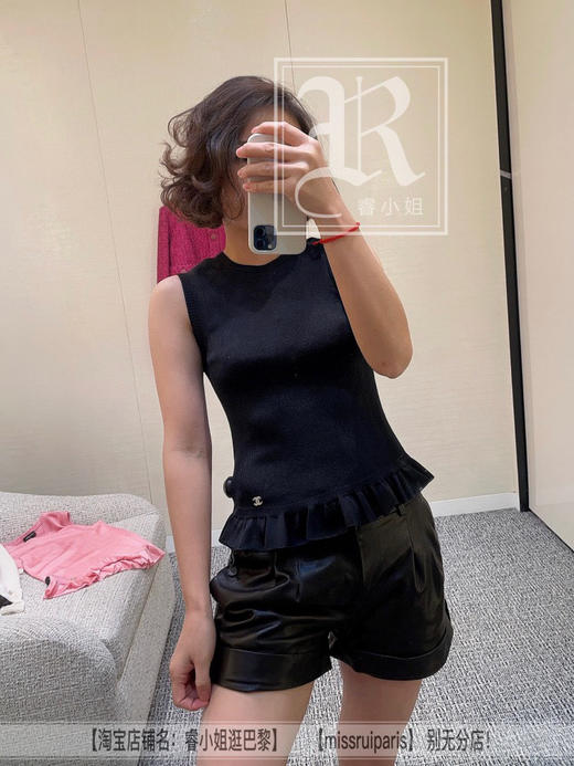 无袖针织衫。白色。黑色。自己备注号码颜色 商品图13