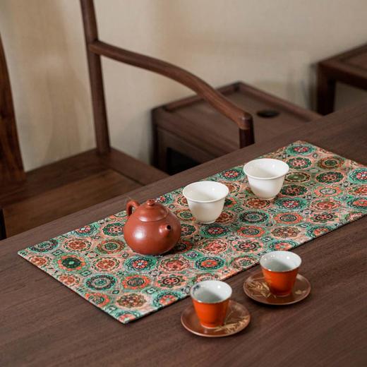 新款香云纱 双面茶席50*23cm干泡茶垫家用轻奢桌旗茶道配件 商品图1