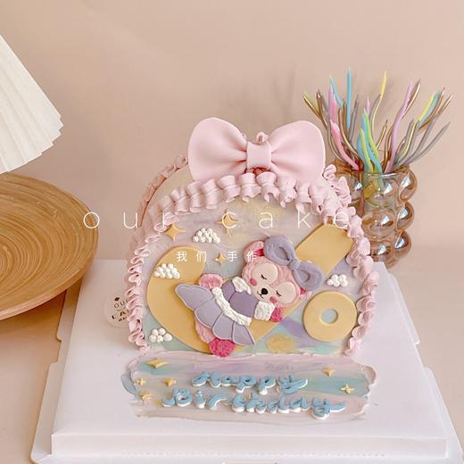 雪莉玫蝴蝶结半圆形蛋糕-低糖处理无添加 商品图0