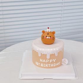 小老虎动物复古蛋糕-低糖处理无添加