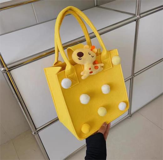 网红毛毡手提包-黄色长颈鹿（小号） 商品图0