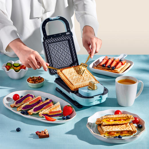 韩国大宇三明治机早餐机小型家用轻食机吐司压烤机华夫饼机SM02 商品图1