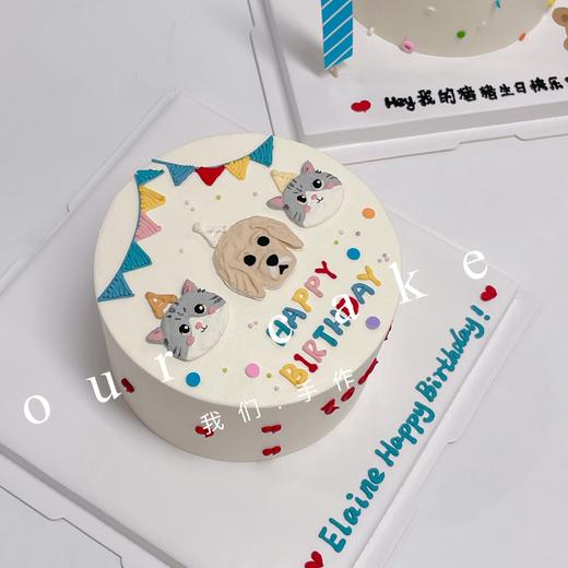 多款式~宠物猫狗柴犬泰迪萨摩耶手绘蛋糕-低糖处理无添加 商品图12