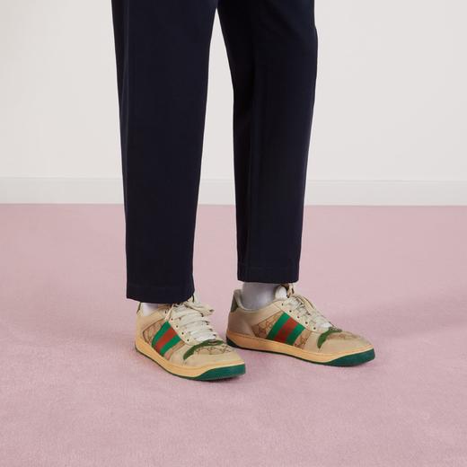 【超惠秒】GUCCI 古驰 Screener系列 男女通款 真皮运动休闲鞋/做旧款脏脏鞋12072 商品图5