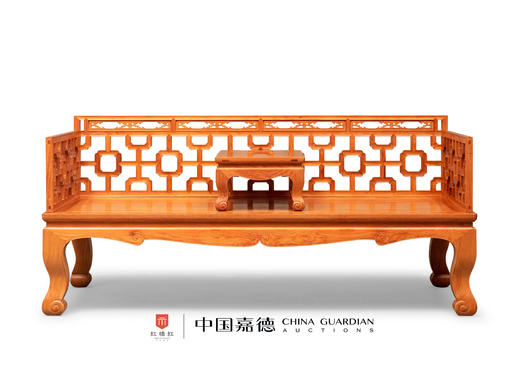 红桥红  家具严选  缅甸花梨(大果紫檀）  【故宫款 十字连方罗汉床两件套】 商品图0