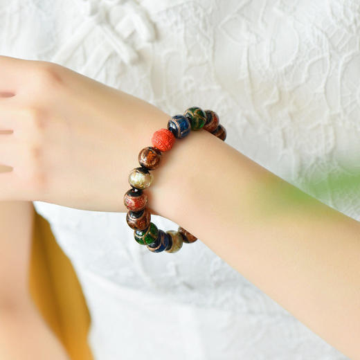 香灰琉璃珠手串，瓷琉璃珠 商品图2