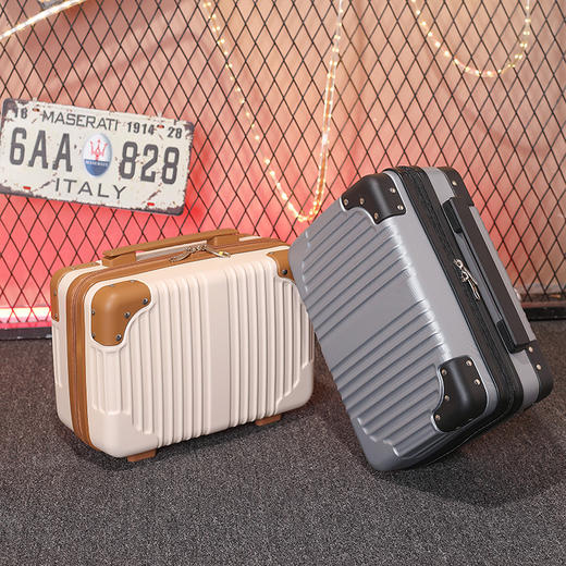 【服装鞋包】韩版复古学生行李箱 小型手提箱14寸化妆箱旅行箱 迷你行李箱 商品图1