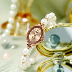【美妆饰品】新款轻奢风珍珠手链手表女士晚宴聚会婚礼中式奢华石英手表