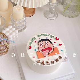 哆啦a梦之胖虎手绘蛋糕--低糖处理无添加