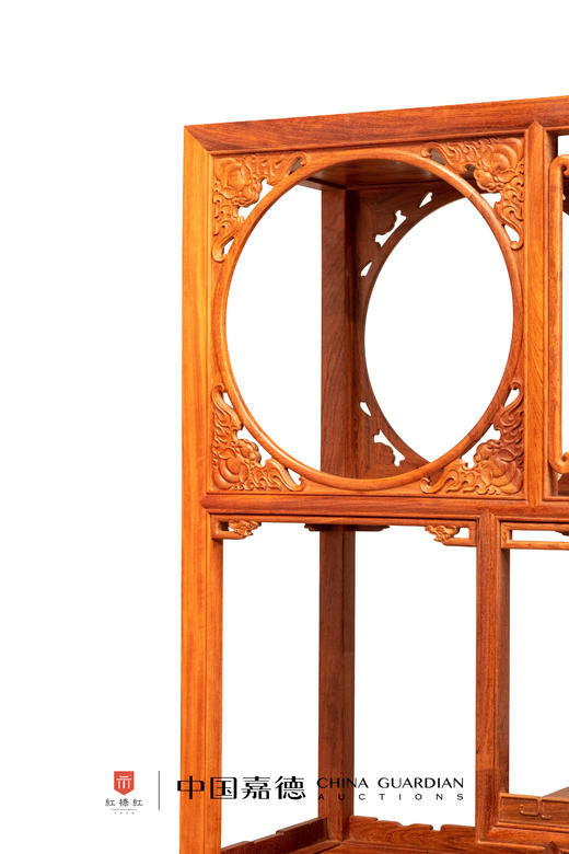 红桥红  家具严选  缅甸花梨（大果紫檀）  【200福庆有余博古架】 商品图2