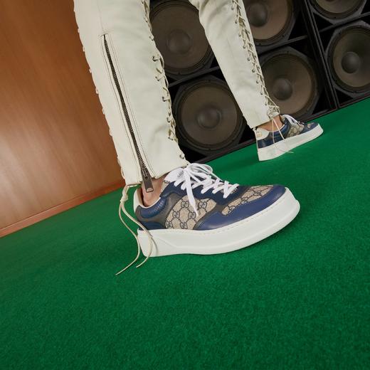 【预定款】Gucci 古驰 男士GG印花压纹真皮运动休闲鞋 4色可选 669582 商品图7