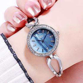 【美妆饰品】女士镶钻潮流百搭手链表时尚防水石英手表