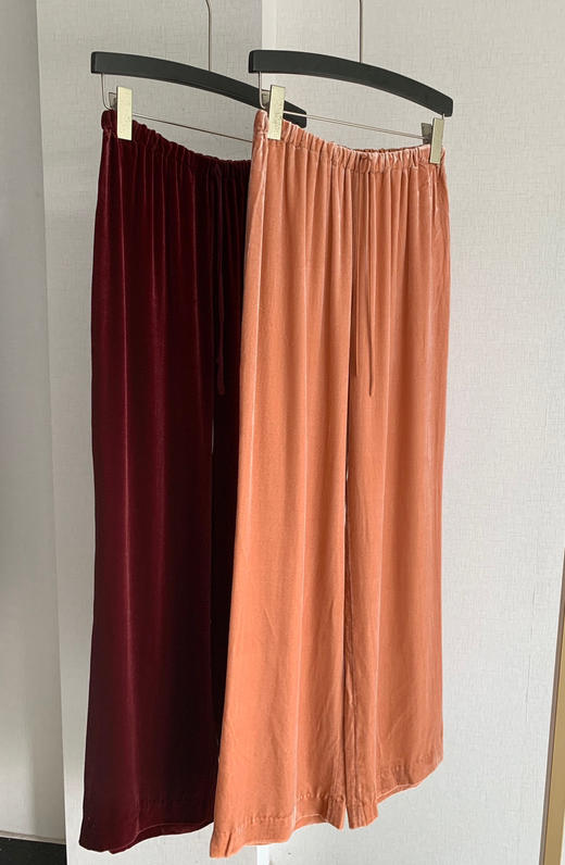 丝绒阔腿裤。五色 商品图3