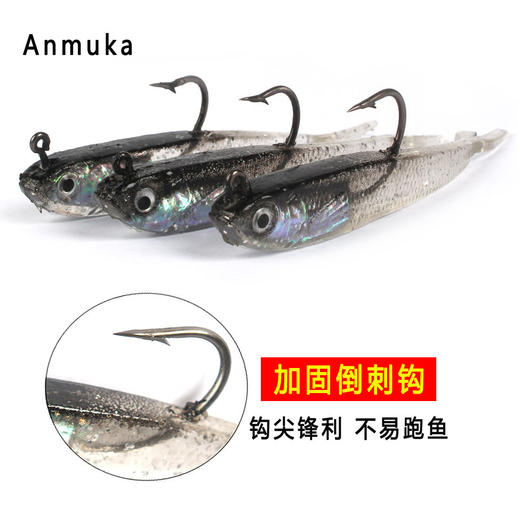 【塘主都哭了】路亚假饵仿生鱼饵通杀包铅带钩小灰鱼淡海水通用仿真软饵桂鱼鲈鱼 商品图7