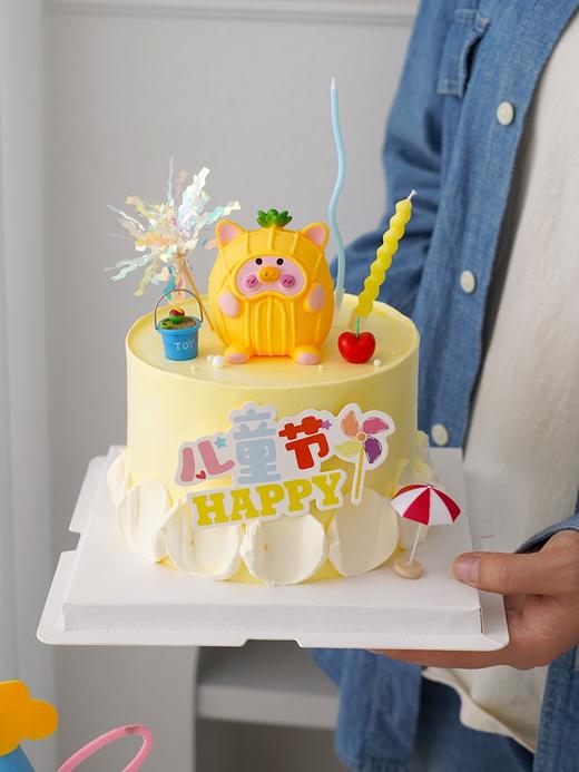 M款-儿童节•网红菠萝可爱猪主题蛋糕 商品图0
