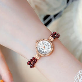 【美妆饰品】新款轻奢珍珠带手表女士小众创意防水石英手表