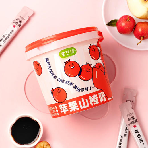 金豆芽纯梨膏苹果山楂膏组合装 真原果熬制|清润开胃|独立包装 商品图2