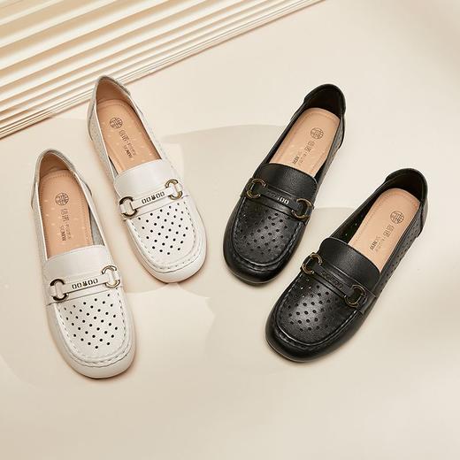 信诺镂空透气女乐福鞋2023新款夏季一脚蹬懒人单鞋软底舒适妈妈鞋X3C505281 商品图5