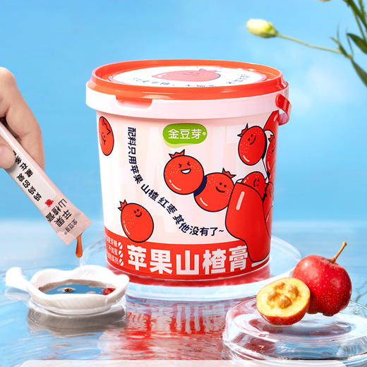 金豆芽纯梨膏苹果山楂膏组合装 真原果熬制|清润开胃|独立包装 商品图4