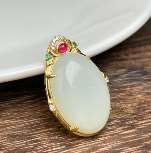 白玉吊坠-四爪蛋面 商品图0