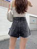 【时尚百搭！百搭高腰牛仔短裤】遮肉显瘦，黑色牛仔短裤女新款，春夏韩版百搭 商品缩略图1