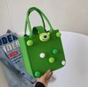网红毛毡手提包-绿色大眼怪（小号） 商品缩略图0