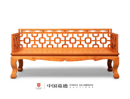 红桥红  家具严选  缅甸花梨(大果紫檀）  【故宫款 十字连方罗汉床两件套】 商品图2