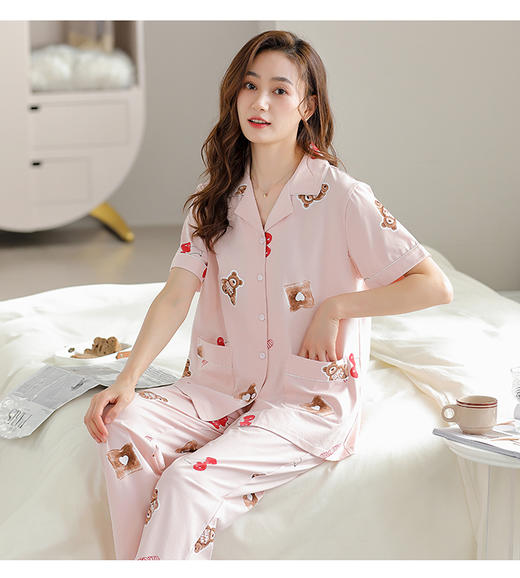 爱心泰迪熊翻领家居套装 商品图4