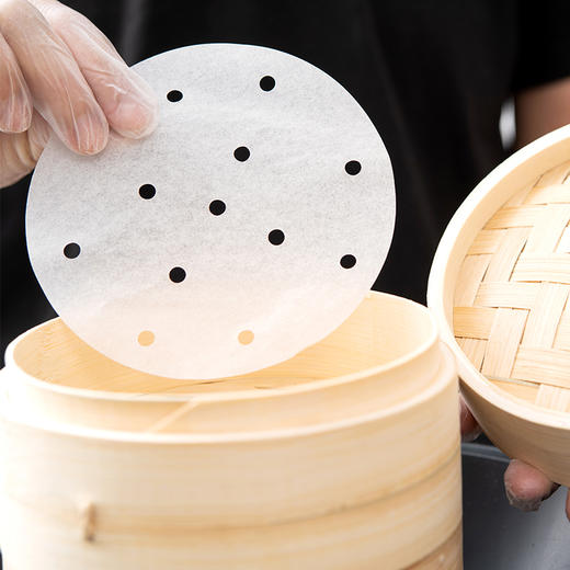 美善品TM5专用TM6蒸笼手工竹制蒸饺子小笼包蒸馒头包子三笼一盖 商品图8