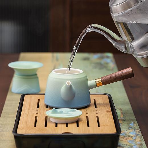 简约日式家用侧把壶功夫茶具便携旅行茶具套装办公室会客干泡茶盘 商品图1