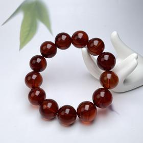 琥珀单圈手串-缅珀圆珠血珀
