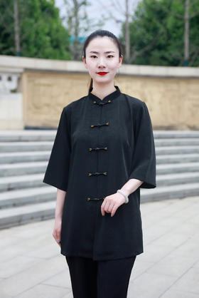 男女款 蚕宝宝丝对襟珠珠扣高端面料不缩水暗纹太极服