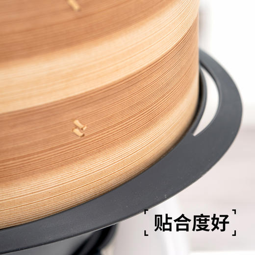 美善品TM6小美专用TM5椭圆形大号手工杉木蒸笼蒸包子馒头大容量两笼一盖 商品图0