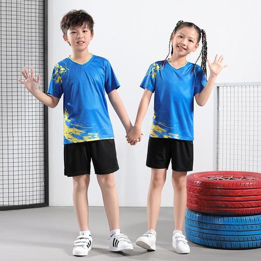 儿童羽毛球服套装队服速干训练印制团购青少年乒乓球比赛服专业印 商品图2