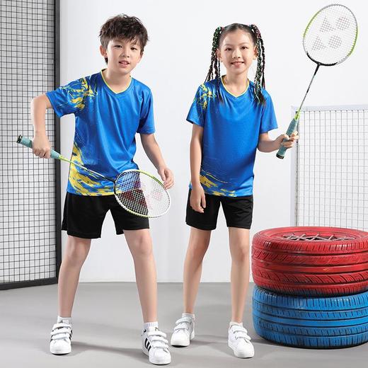 儿童羽毛球服套装队服速干训练印制团购青少年乒乓球比赛服专业印 商品图1