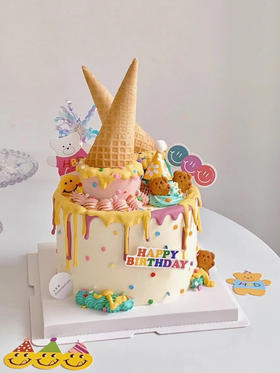 六一儿童节缤纷甜筒蛋糕