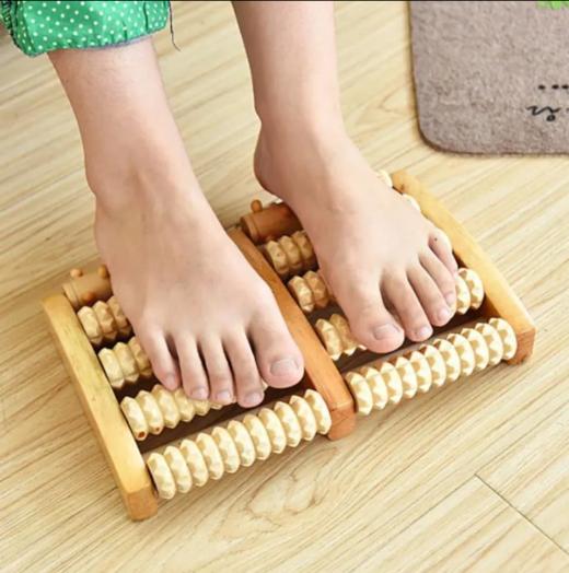 木质脚底按摩神器滚轮足底按摩穴位脚部足部家用泡脚按摩器按脚器 商品图0