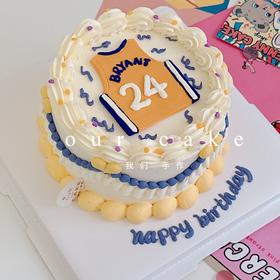 球衣手绘复古蛋糕手绘蛋糕-低糖处理无添加