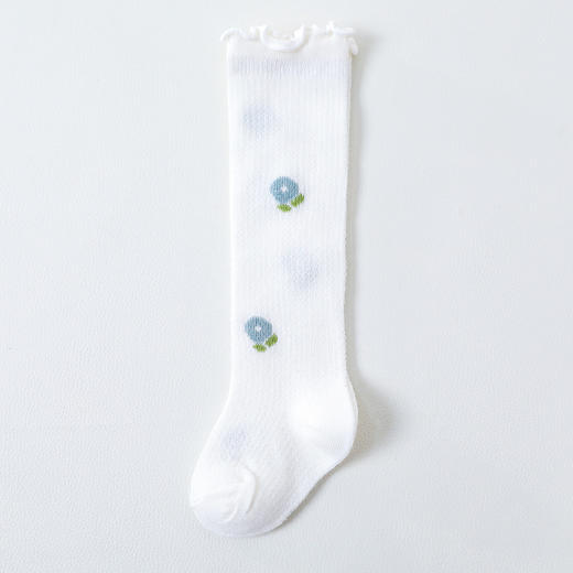 【3双装】宝宝防蚊袜超薄网眼不勒大腿公主长绒过膝袜 商品图6